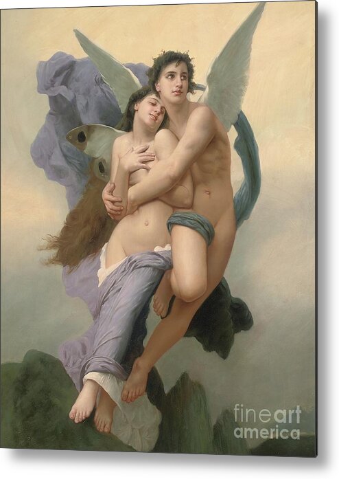 William-adolphe Bouguereau Metal Print featuring the painting The Abduction of Psyche by William-Adolphe Bouguereau