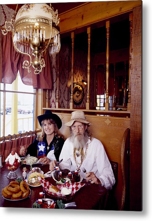 Carol Highsmith Metal Print featuring the photograph The Big Texan Restaurant, Amarillo, Texas by Carol M Highsmith