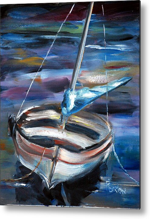Boat Metal Print featuring the painting The Boat by Phil Burton
