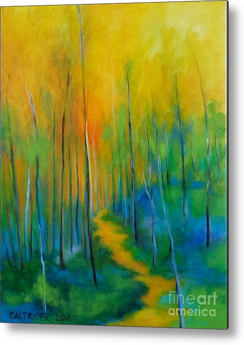 Landscape Metal Print featuring the painting The Chosen Path by Alison Caltrider