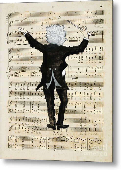 Conductor Metal Print featuring the painting The Conductor by Paul Helm