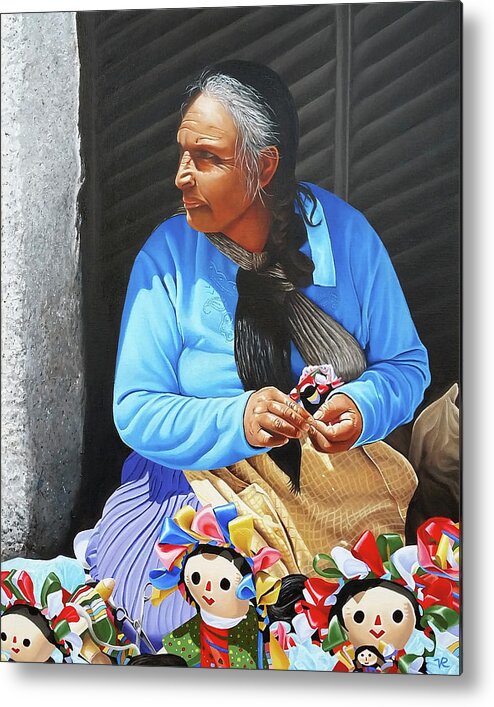 Doll Maker Metal Print featuring the painting The Doll Maker From Cabo by Vic Ritchey