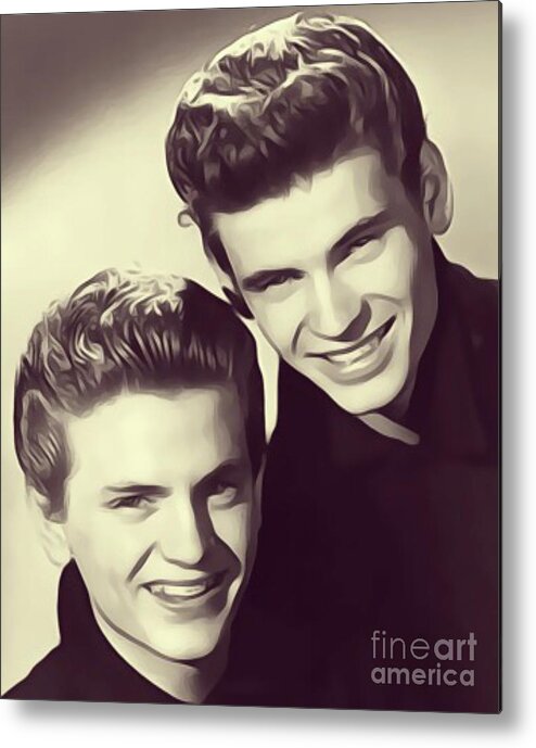 Everly Metal Print featuring the digital art The Everly Brothers by Esoterica Art Agency