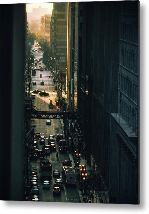 Chicago Metal Print featuring the photograph The fading light by Nisah Cheatham