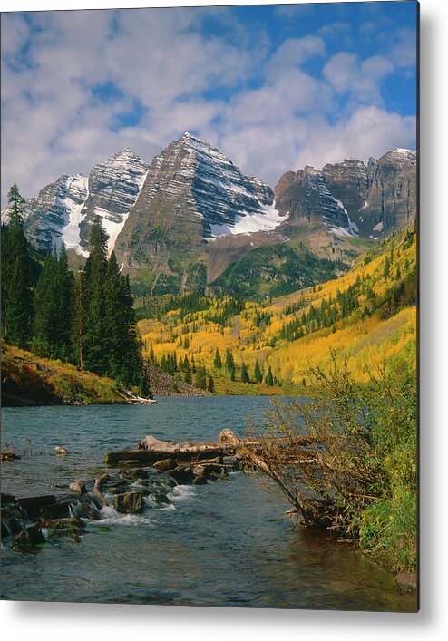 Mark Miller Photos Metal Print featuring the photograph The Maroon Bells in Autumn by Mark Miller