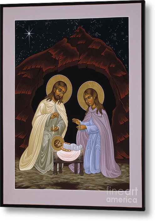 The Nativity Of Our Lord Jesus Christ Metal Print featuring the painting The Nativity of Our Lord Jesus Christ 034 by William Hart McNichols