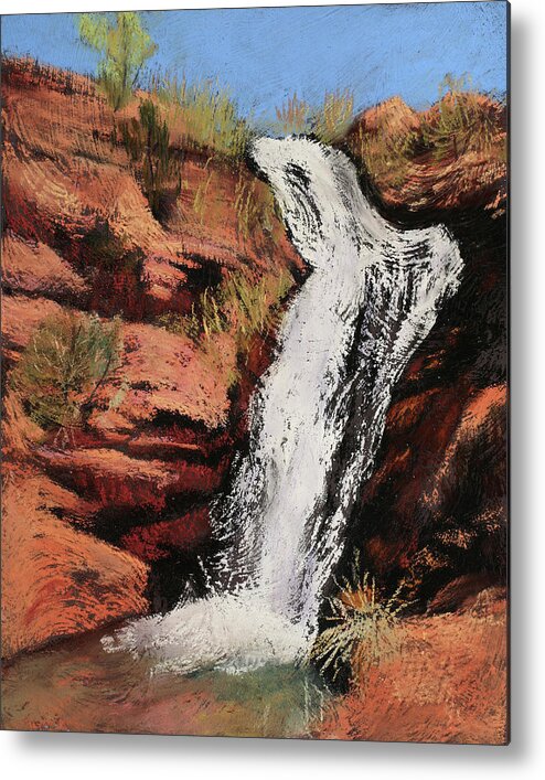 Landscape Metal Print featuring the painting The Sound of Water by Sandi Snead
