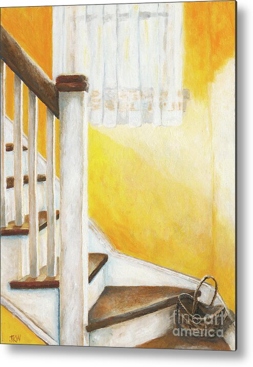 House Metal Print featuring the painting These Old Stairs by Judith Whittaker