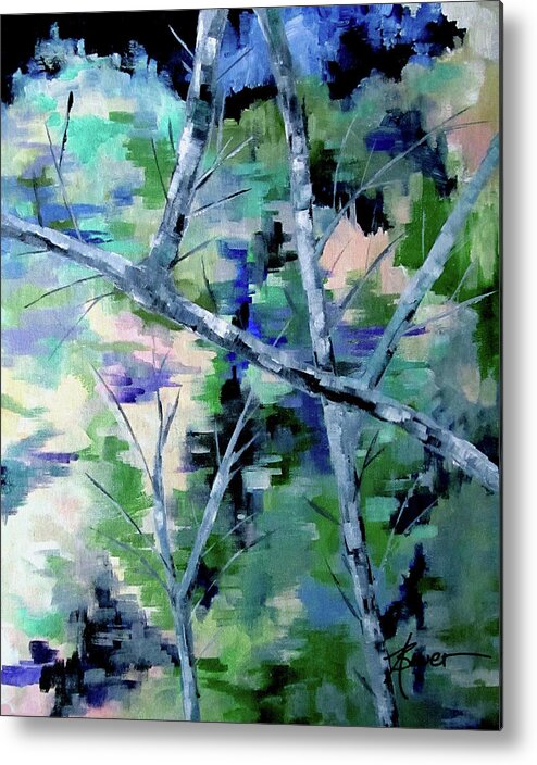 Trees Metal Print featuring the painting Thorns and Thistles by Adele Bower