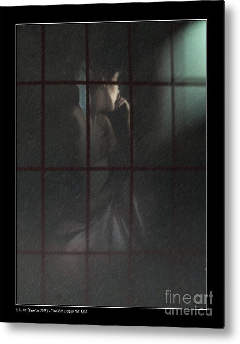 Wet Metal Print featuring the digital art Thoughts Behind The Rain by Pedro L Gili