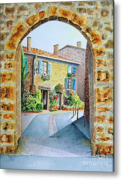 France Metal Print featuring the painting Through the Arch by Karen Fleschler
