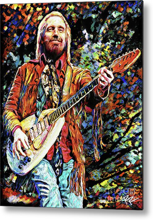 Tom Petty Art Metal Print featuring the mixed media Tom Petty Art by Ryan Rock Artist