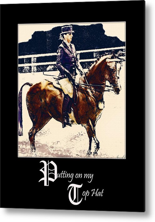 Animal Metal Print featuring the digital art Top Hat by Janice OConnor
