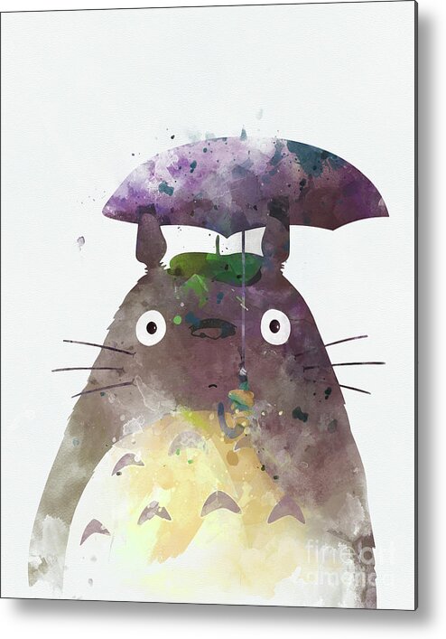 Totoro Metal Print featuring the mixed media Totoro My Neighbour by Monn Print