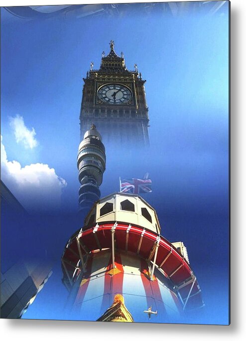 Towers Metal Print featuring the digital art Towers Of London by Steve Swindells