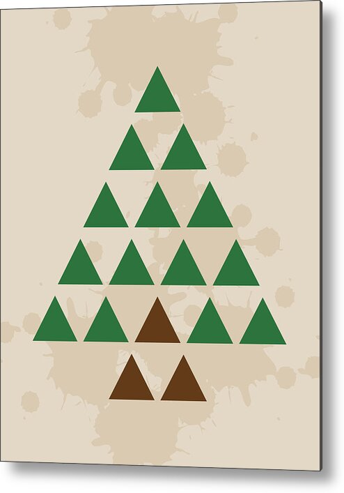 Triangles Metal Print featuring the digital art Triangle Tree by K Bradley Washburn