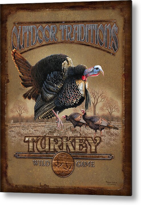 Robert Schmidt Metal Print featuring the painting Turkey Traditions by JQ Licensing