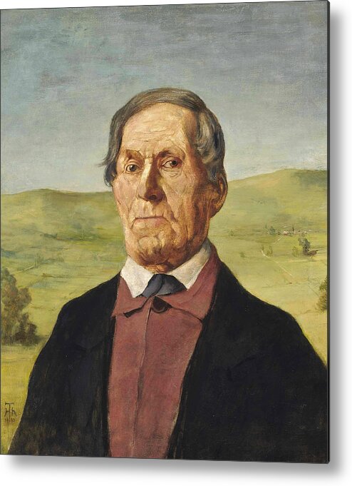 19th Century Art Metal Print featuring the painting Uncle Ludwig Maier by Hans Thoma