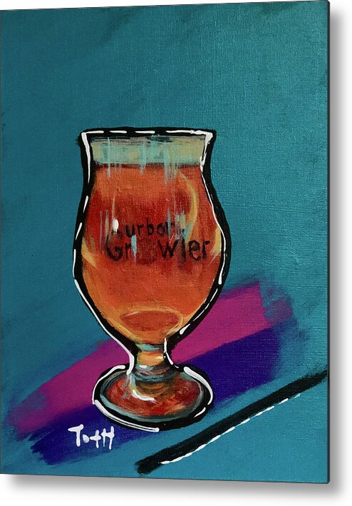 Urban Growler Metal Print featuring the painting Urban Growler by Laura Toth