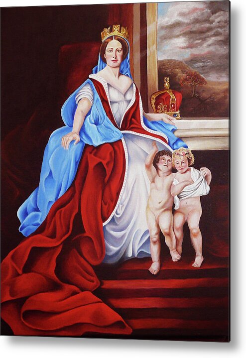 Virgin Mary Metal Print featuring the painting Venerated Virgin by Vic Ritchey