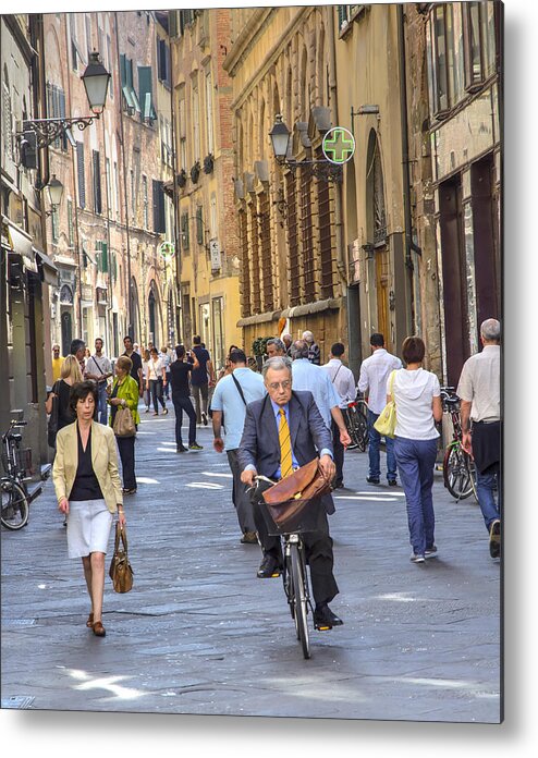 Street Photography Metal Print featuring the photograph Via Roma by Keith Armstrong