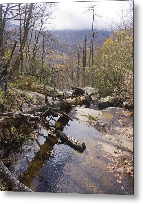 Falling Water Cascades Metal Print featuring the photograph View From the Top by Alan Raasch