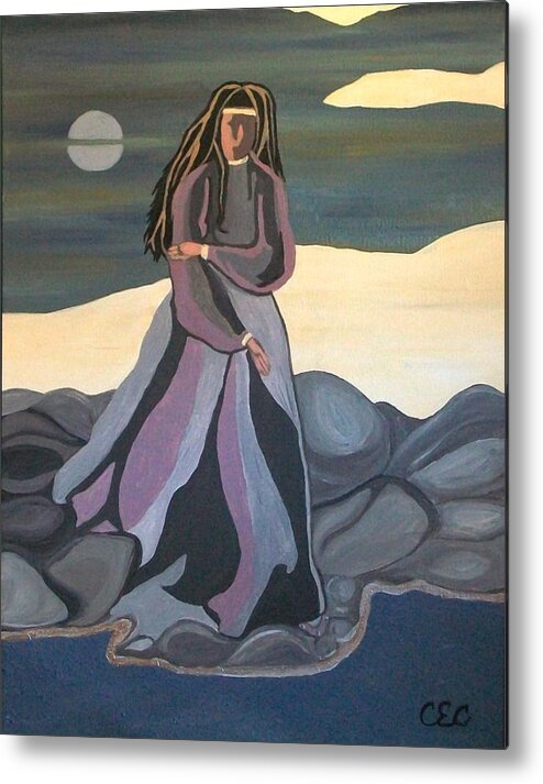 Water Metal Print featuring the painting Vigil by Carolyn Cable