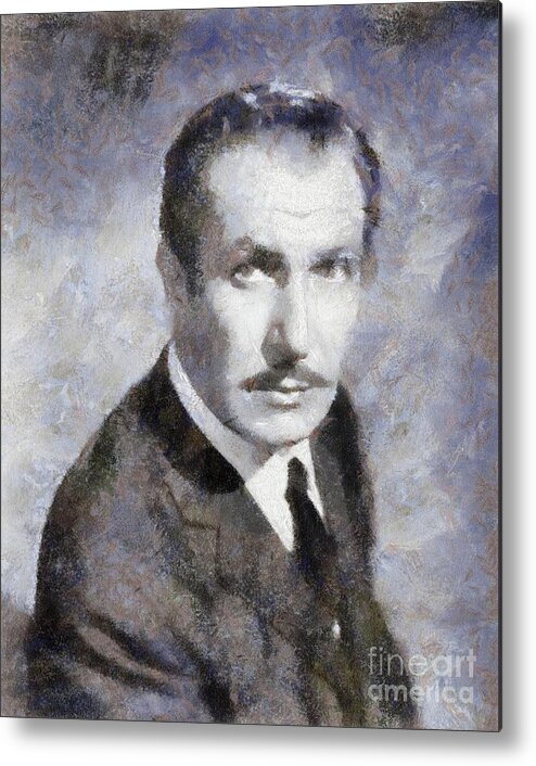 Hollywood Metal Print featuring the painting Vincent Price by Sarah Kirk by Esoterica Art Agency