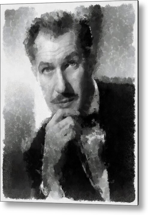 Actress Metal Print featuring the painting Vincent Price by Esoterica Art Agency