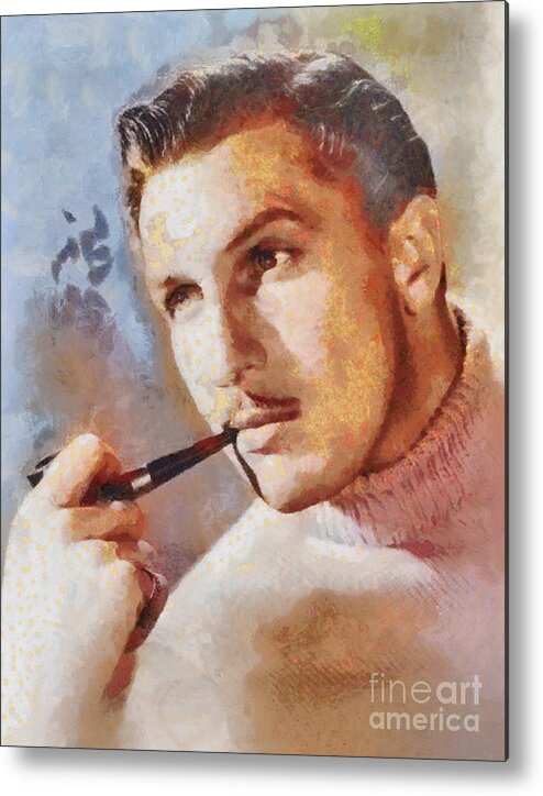 Hollywood Metal Print featuring the painting Vincent Price, Vintage Hollywood Actor by Esoterica Art Agency