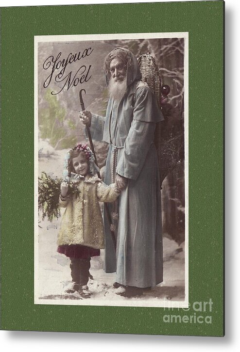 Vintage Metal Print featuring the digital art Vintage St Nicholas Postcard by Melissa Messick