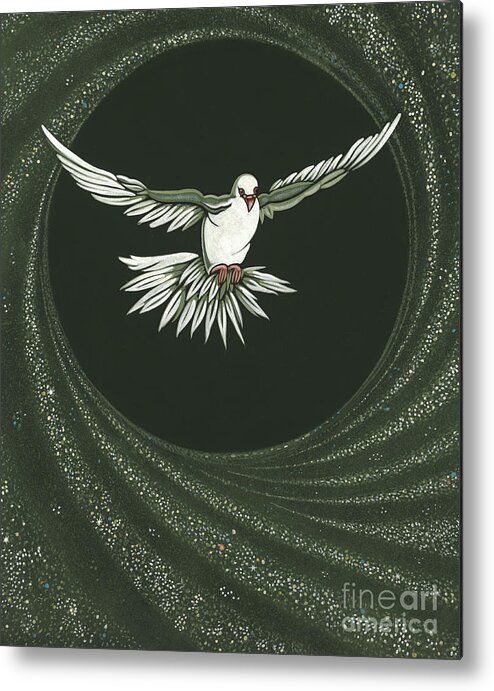 Viriditas Metal Print featuring the painting Viriditas-Holy Spirit Detail by William Hart McNichols