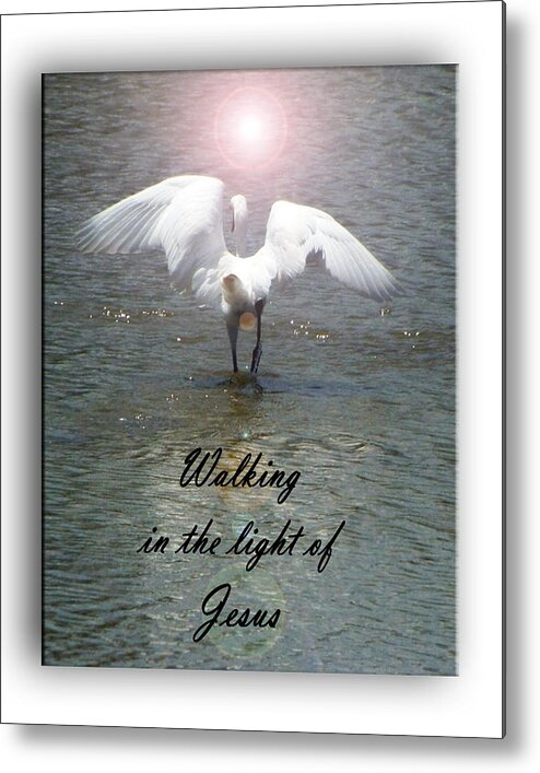 Marina Metal Print featuring the photograph Walking In The Light Of Jesus by Leticia Latocki
