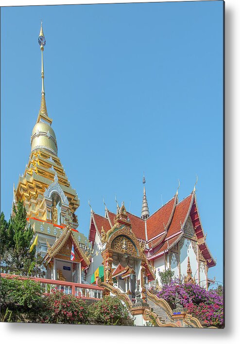 Scenic Metal Print featuring the photograph Wat Phra That Doi Saket Phra That Chedi and Phra Wihan DTHCM2161 by Gerry Gantt