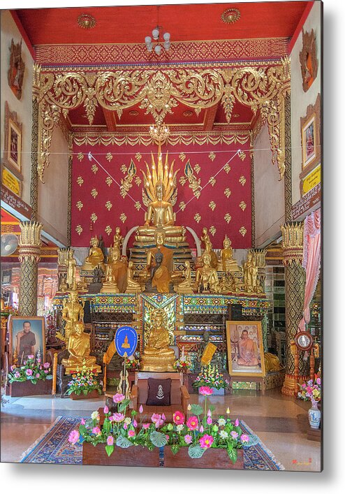 Scenic Metal Print featuring the photograph Wat Thung Luang Phra Wihan Buddha Images DTHCM2106 by Gerry Gantt