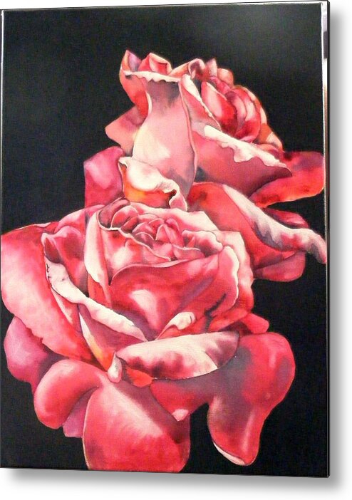 Rose Metal Print featuring the painting Watercolor Rose 2 by Diane Ziemski