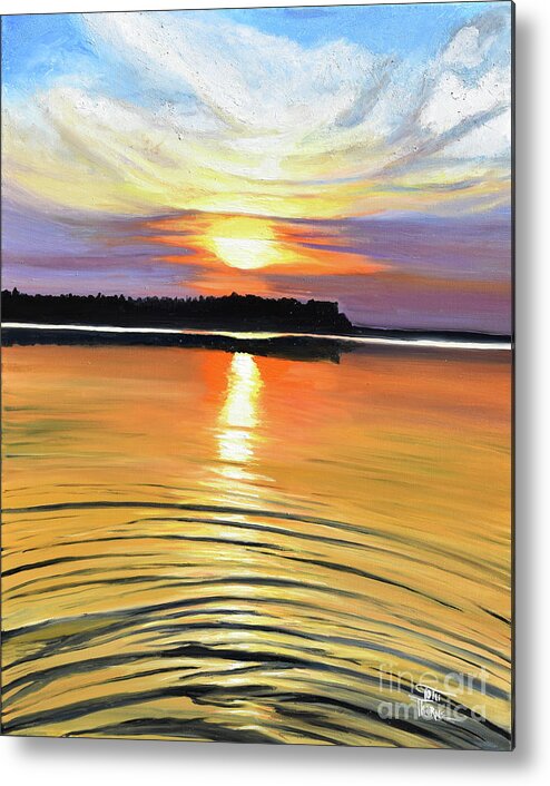 Coastline Metal Print featuring the painting Waves by Toni Thorne