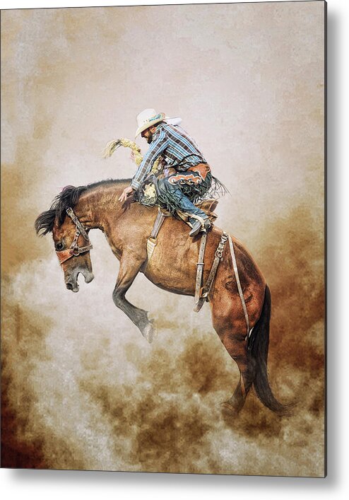 Cowboy Metal Print featuring the photograph Welcome to the Wild Wild West by Ron McGinnis