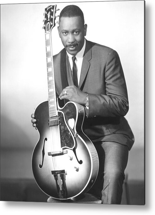 Gibson Guitar Metal Print featuring the photograph Wes Montgomery, Early 1960s by Everett