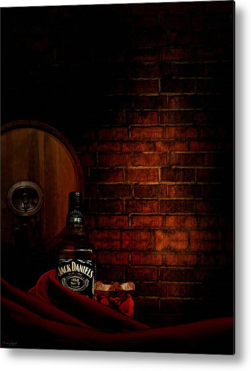 Wine Metal Print featuring the painting Whiskey Fancy by Lourry Legarde