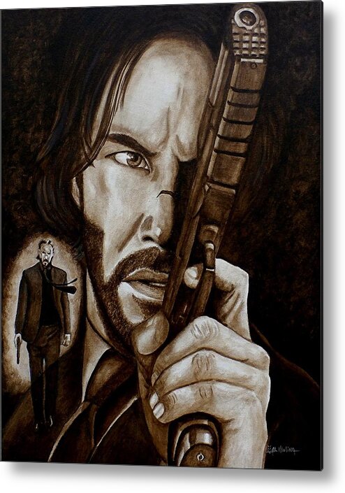 John Wick Metal Print featuring the painting Wick is Back by Al Molina