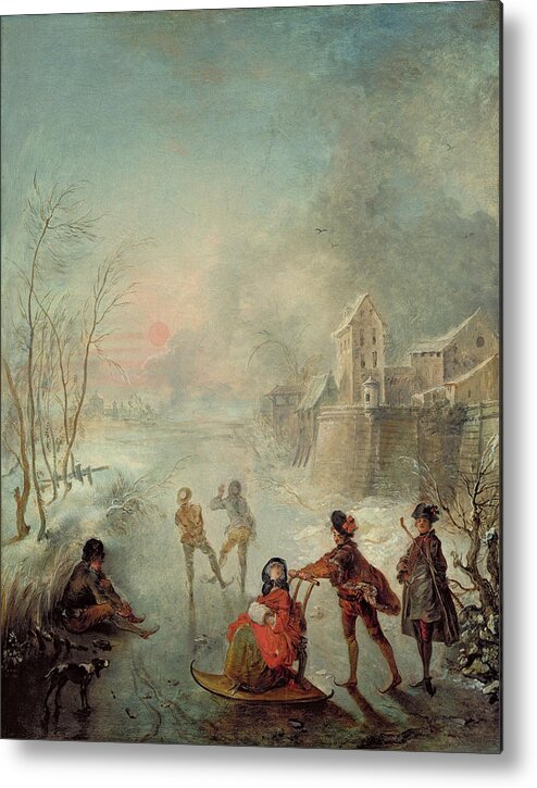 Winter Metal Print featuring the painting Winter by Jacques de Lajoue