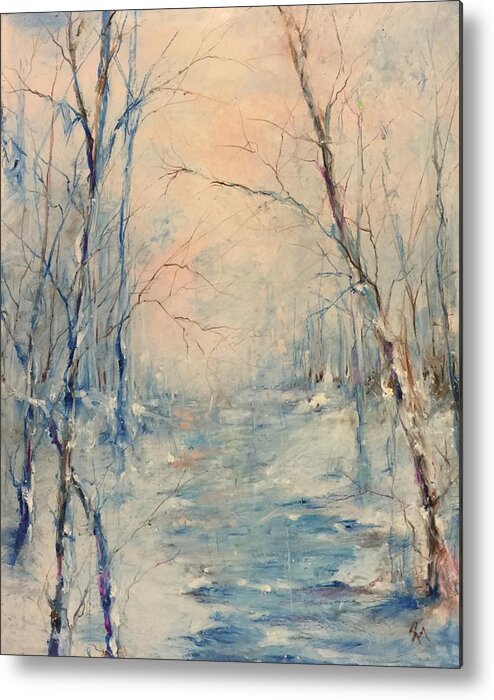 Winter Metal Print featuring the painting Winter's Soul by Robin Miller-Bookhout