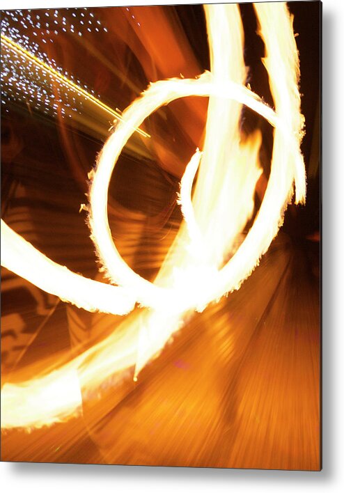 Poi Metal Print featuring the photograph Woman on Fire by Ellery Russell