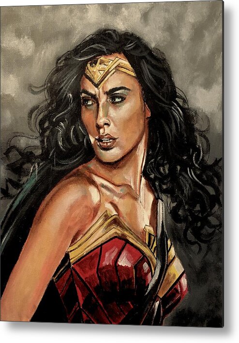 Wonder Woman Metal Print featuring the painting Wonder Woman by Joel Tesch