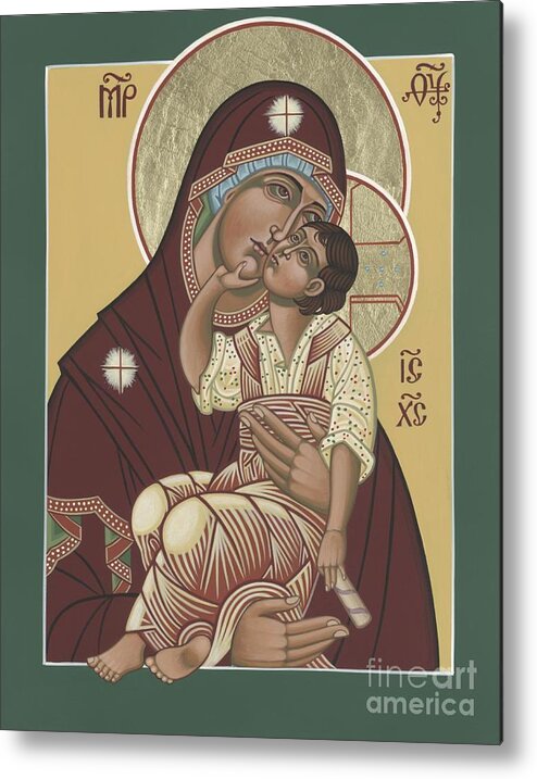 Yakhrom Icon Of The Mother Of God Metal Print featuring the painting Yakhrom Icon of the Mother of God 258 by William Hart McNichols