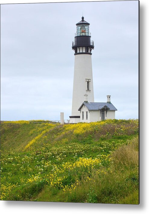 Oregon Metal Print featuring the photograph Yaquina Head Lighthouse by Harold Rau