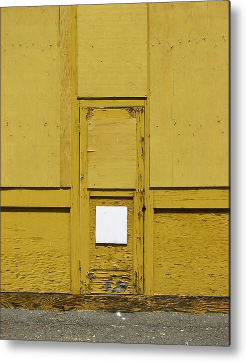 Door Metal Print featuring the photograph Yellow Door with Accent by Ben Freeman