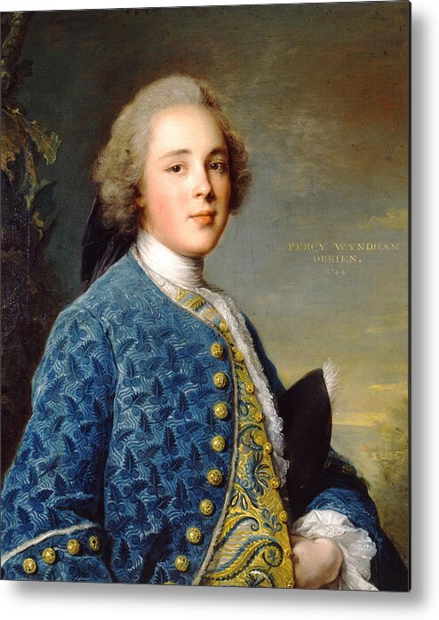 Jean-marc Nattier Metal Print featuring the painting Young Boy Percy Wyndham by MotionAge Designs