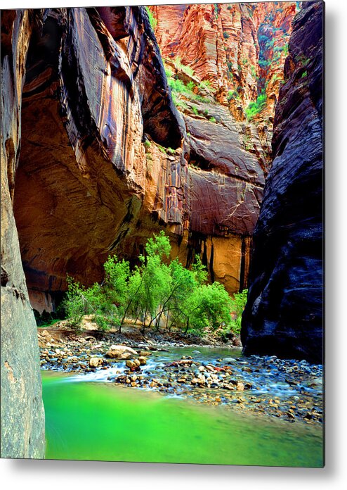 Utah Metal Print featuring the photograph Zion Narrows #2 by Frank Houck